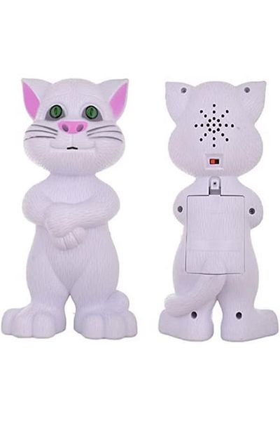 Toybox Toy Box Talking Tom Cat With Recording, Music, Story And Touch Functionality, Gray