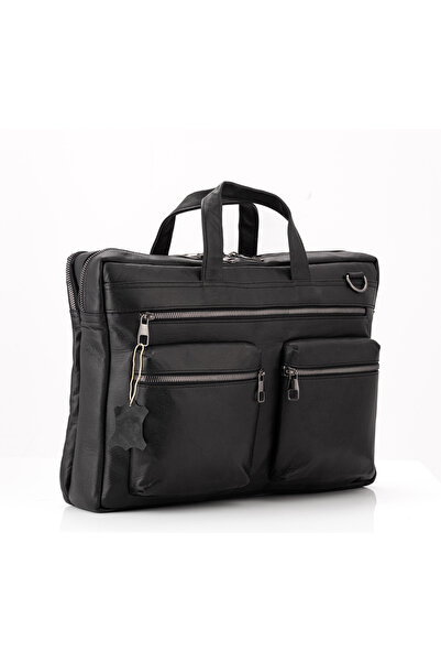 duarte deri Duarte Hakiki Deri Siyah Evrak Ve Laptop Çanta
