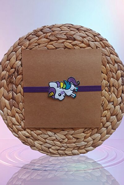 Panowill Design رباط شعر مزين بتطريز وحيد القرن للفتيات الصغيرات وإكسسوارات ش...