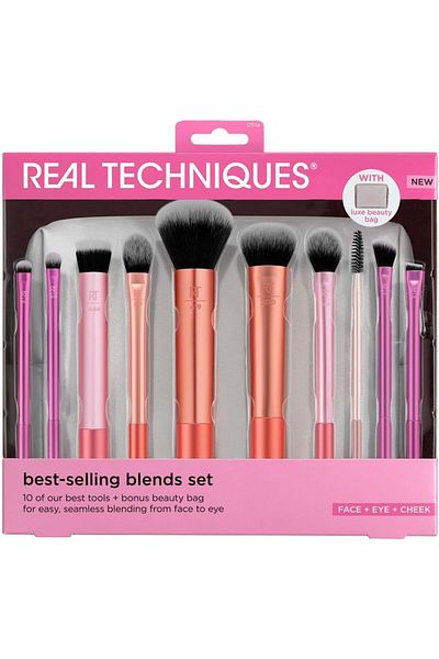 Real Techniques Best Selling Blends Brush Set Kit, 11 Piece Set