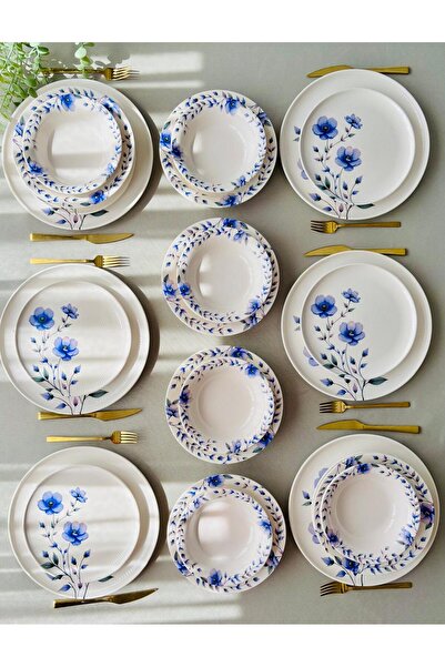 VENÜS HOME DECORATION Mor Menekşe Model 6 Kişilik 24 Parça Yemek Takımı