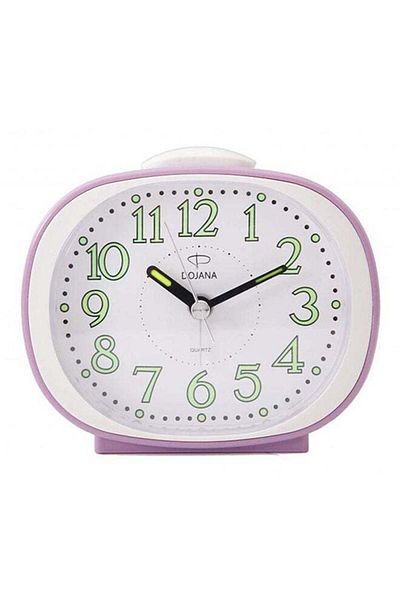 dojana Analog Alarm Clock Pink/White