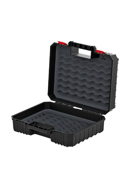 kistenberg 40 Heavy Duty Tool Case with Ergonomic Handle Black and Red
