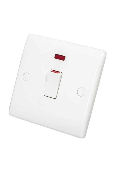 bg&co 20A Double Pole Wall Socket Switch White