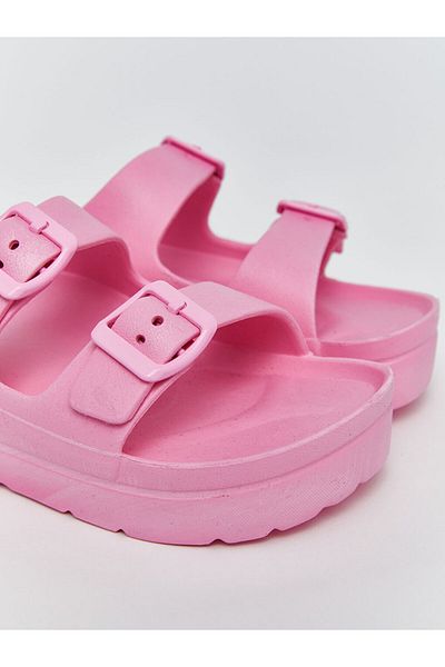 LC Waikiki New Season Leather Look Double Banded Women's Slippers - S5Cg69Z8