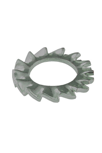 Suki غسالة مجلفنة مسننة مطلية بالزنك باللون الرمادي 3.2 × 6 مم