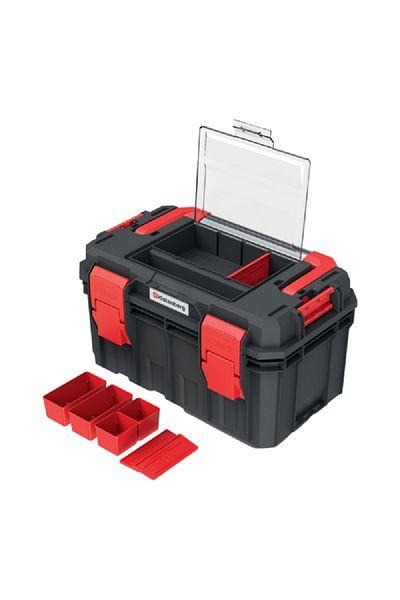 kistenberg S Block Alu Log 45 Multi Compartment Heavy Duty Tool Box Black and Red