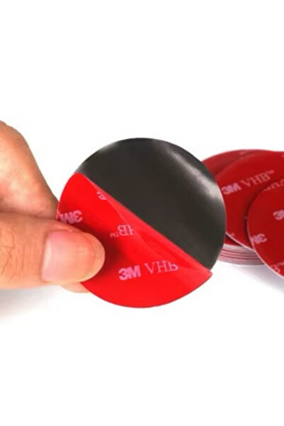 Genel Markalar Çift Taraflı Bant 5 Adet 40mm Çap Vhb Seri (SİYAH VHB) Çift Taraflı Bant PL