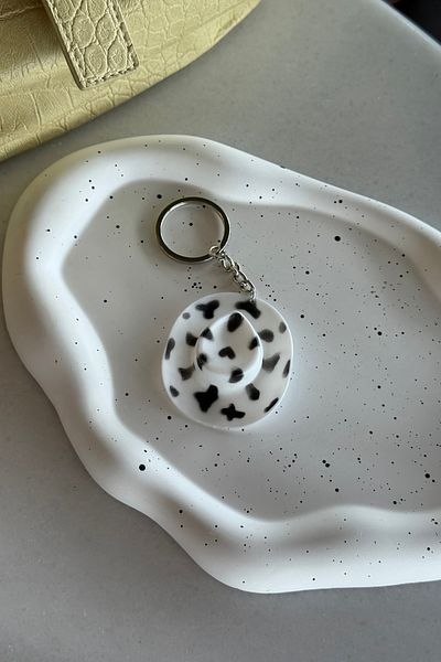 klovi Cowgirl Hat Patterned Keychain