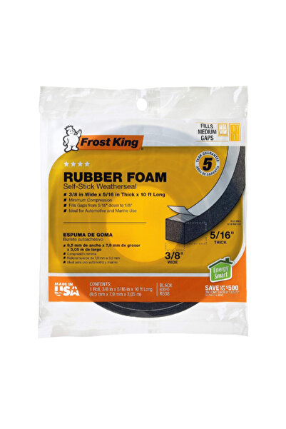 FROST KING شريط مطاطي ذاتي اللصق مقاوم للعوامل الجوية 3/8 بوصة × 10 قدم