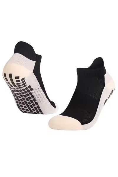 OEM Șosete sport scurte, antiderapante, profesionale pentru fotbal, handbal, volei cu talpă antiderapantă, negre