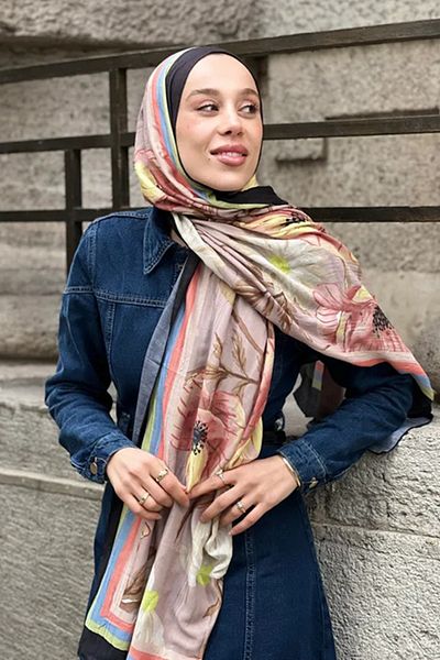Tesettür Diyarı Margarite Pattern Bamboo Shawl