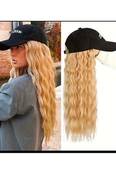 Genel Markalar Küllü sarı saç şapkalı model tak çıkar sentetik ısıya dayanıkl...