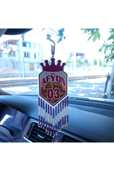 pozantiaksesuardunyasi زينة مرآة السيارة مصنوعة يدويًا من البليكسي جلاس مطرز بالخرز 03. متوفر بصريًا على الوجه الأمامي والخلفي.