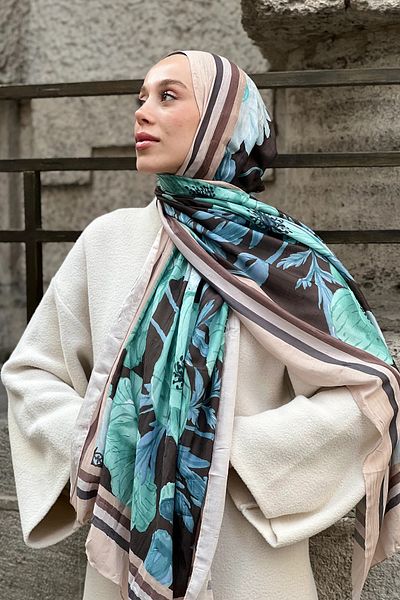 Tesettür Diyarı Margarite Pattern Bamboo Shawl