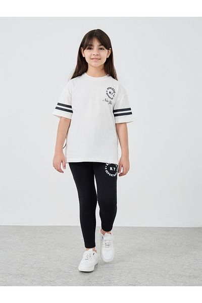 Styli Printed Oversized T-Shirt and Leggings Set