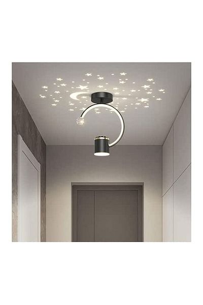 Jiju Modern Black Starry Sky LED Ceiling Light 30 W, 3 Types of Light