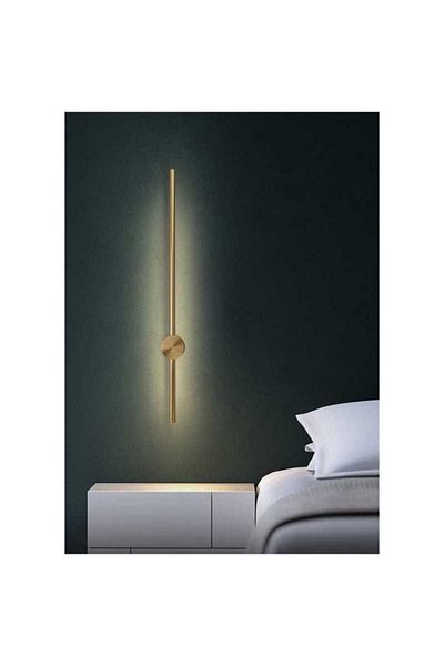 Jiju LED Wall Lamp 80cm Bar Minimalist Gold Modern 26W Ceiling Light, 3 Types of Light
