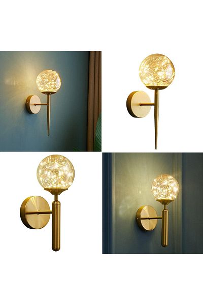 Jiju Gold LED Wall Lamp 7 W 350lm Warm Light