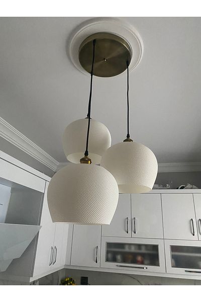 DREAM MODE Modern Style Pendant Lamp 3-Piece Bohemian Chandelier for Living Room Kitchen Bedroom (with Rustic Bulb Gift) Nestvibe