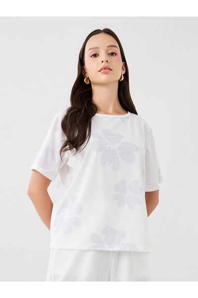Styli Floral Printed Short Sleeve T-Shirt and Joggers Co-Ords