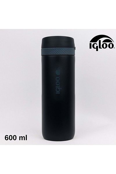 IGLOO قارورة سكويد ترمس 600 مل بغطاء قفل أسود