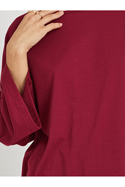 Styli Solid Long Sleeve Top and Side Slit Midi Skirt Co-Ords