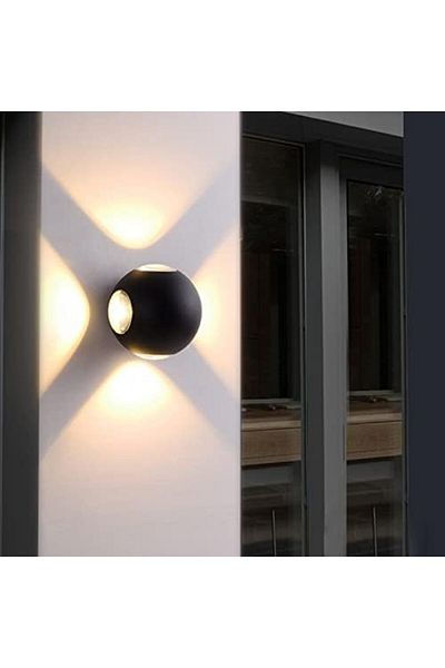 Jiju \LED wall light IP65 Outdoor 12 W Warm light