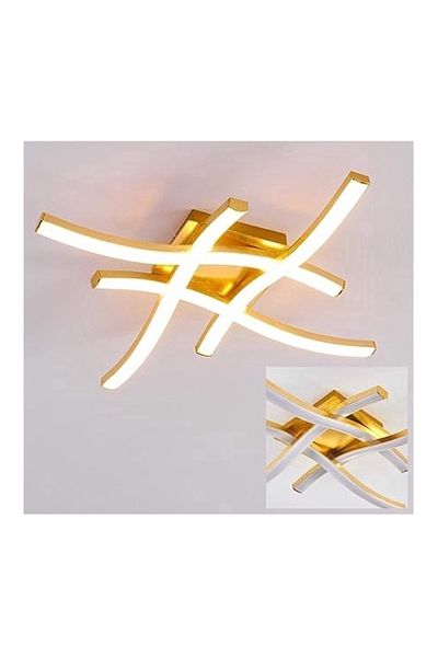 Jiju Gold LED chandelier D35cm 28 W with 3 functions warm/cold/neutral light