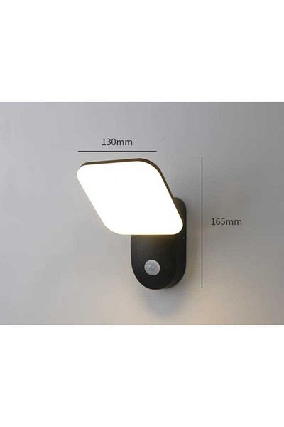 Jiju Outdoor LED Wall Light With Motion Sensor IP65 Warm Light