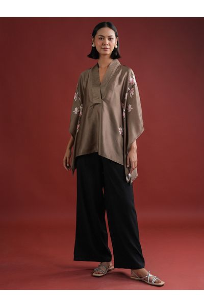 Sanskrutihomes By Styli Floral Printed V Neck Kaftan Top and Pants Co-Ords