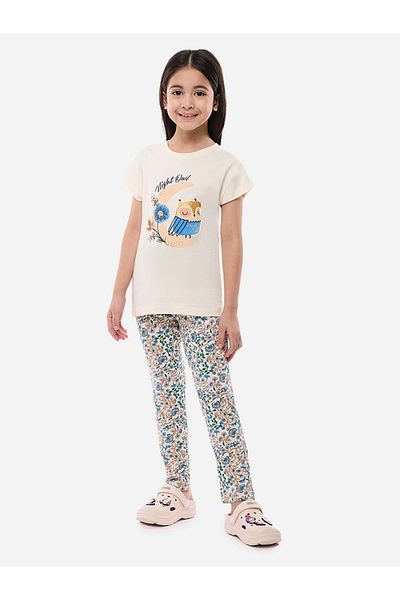 Victor and Jane By Styli Graphic Print Short Sleeve T-Shirt and Leggings Set