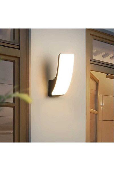 Jiju LED wall light for outdoor lighting, Grey, 20 W 3000k 2000lm