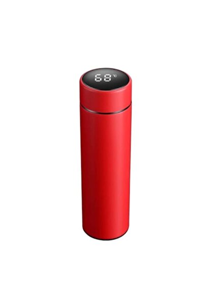 victiny Termos inteligent VICTINY® roșu cu indicator de temperatură, oțel ino...