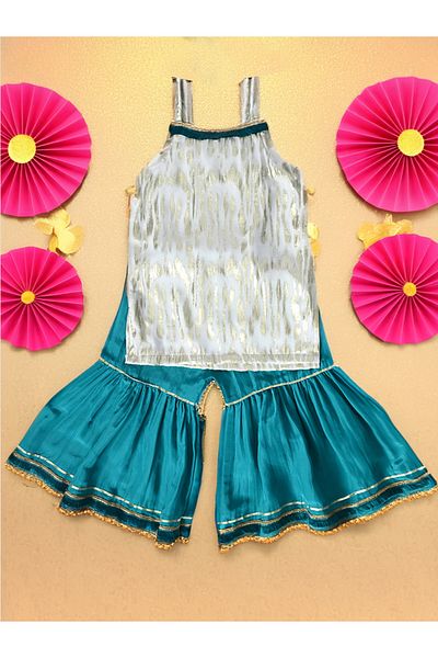 Bella Moda By Styli Printed Strappy Ethnic Top and Pants Set