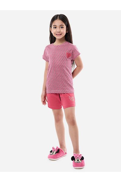 Victor and Jane By Styli Printed Round Neck T-Shirt and Shorts Set