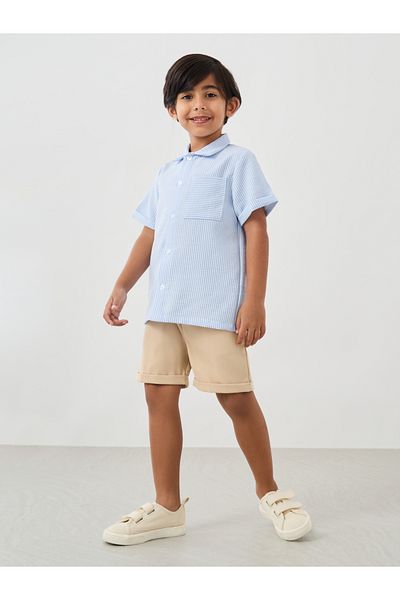 Styli Short Sleeve Buttoned Shirt and Shorts Set