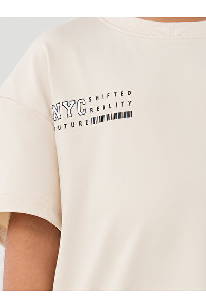 Styli Boys Typography Print Oversized T-Shirt and Shorts Set