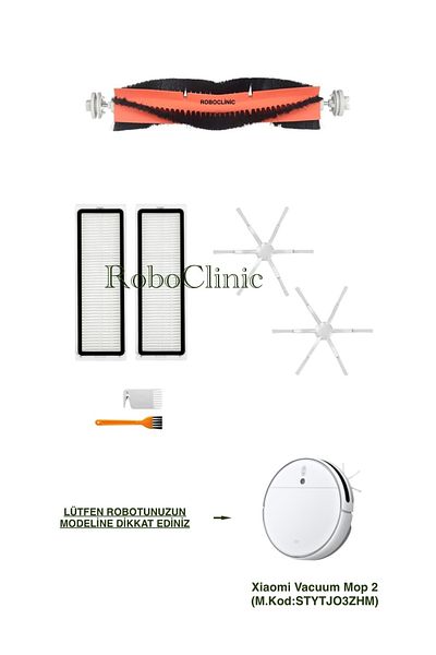 Roboclinic Brush Compatible with Xiaomi Mi Robot Vacuum Mop 2 (Stytjo3Zhm) Robot Vacuum Cleaner, Filter Set-7 Pieces