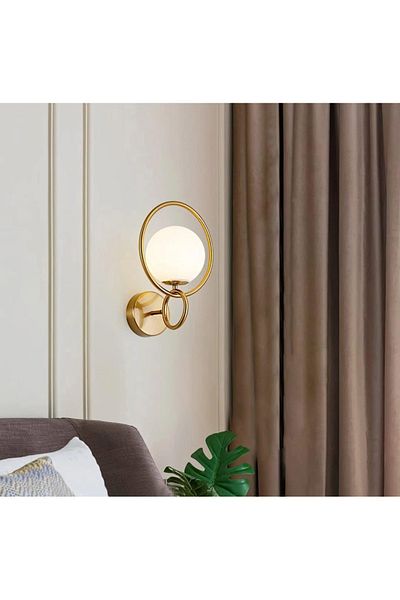 Jiju Glass Globe Wall Sconce E27
