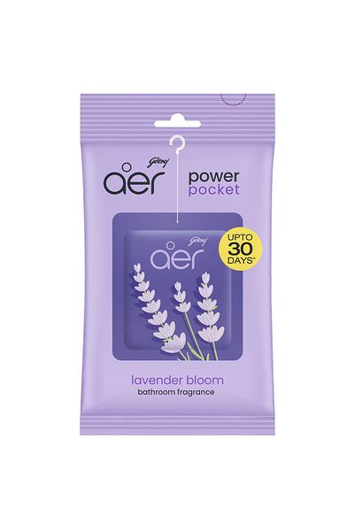 Godrej Aer Power Pocket Bathroom Fragrance, Lavender Bloom 10g