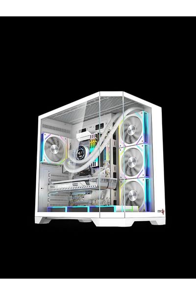 PC'GEN كمبيوتر ألعاب I7-14700f، رام Ddr5 32gb، Ssd Nvme 1tb، بدون كرت شاشة، لون أبيض
