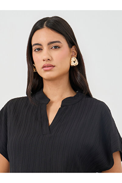 Take Two By Styli Solid Extended Sleeves Top and Wide Leg Pants Co-Ords