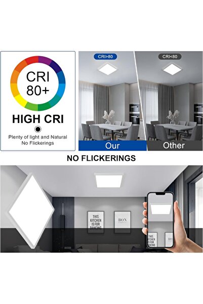 LightPlanet Aplica CU LED 3032S 24W PATRAT 6500K