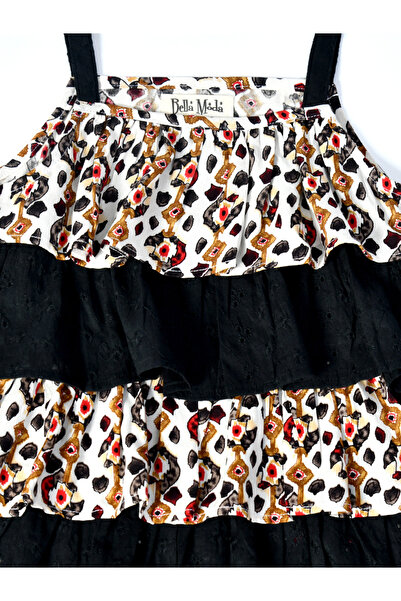 Bella Moda By Styli Printed Layered Strappy Top and Pants Set