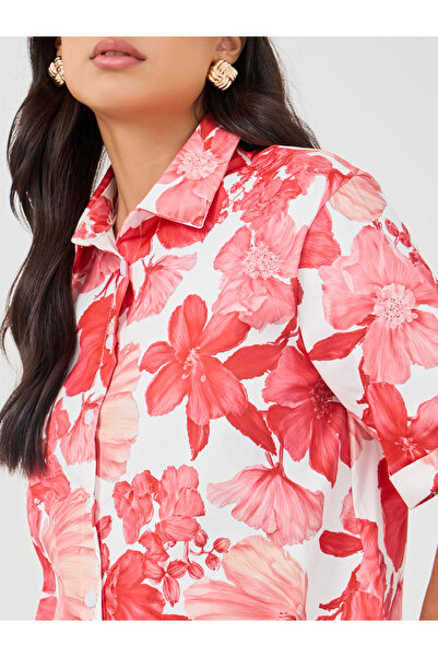 Styli Printed Collared Buttoned Shirt and Pants Co-Ords