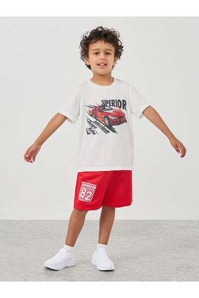 Styli Graphic Print Round Neck T-Shirt and Shorts Set