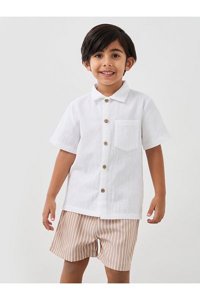 Styli Short Sleeve Buttoned Shirt and Shorts Set