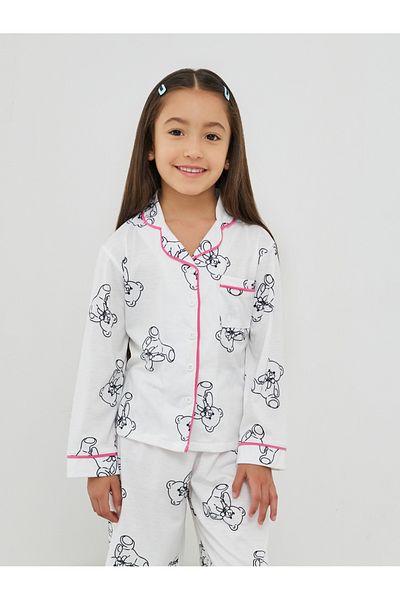 Styli Printed Buttoned Shirt and Pyjama Set