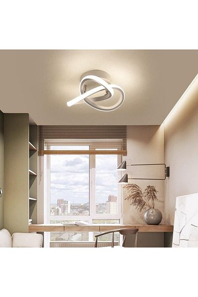 Jiju White LED chandelier 24 W with 3 functions warm/cold/neutral light